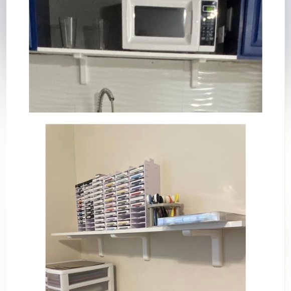 Set of 2Everbilt 9 in. L White Steel Decorative Shelf Bracket - Picture 11 of 11